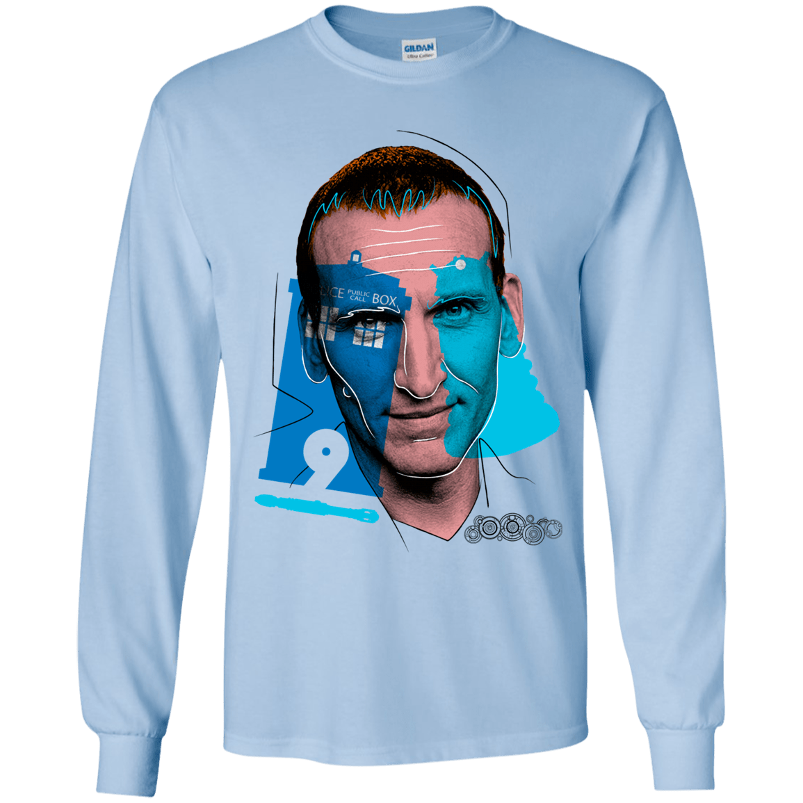 T-Shirts Light Blue / YS Doctor Warwhol 9 Youth Long Sleeve T-Shirt