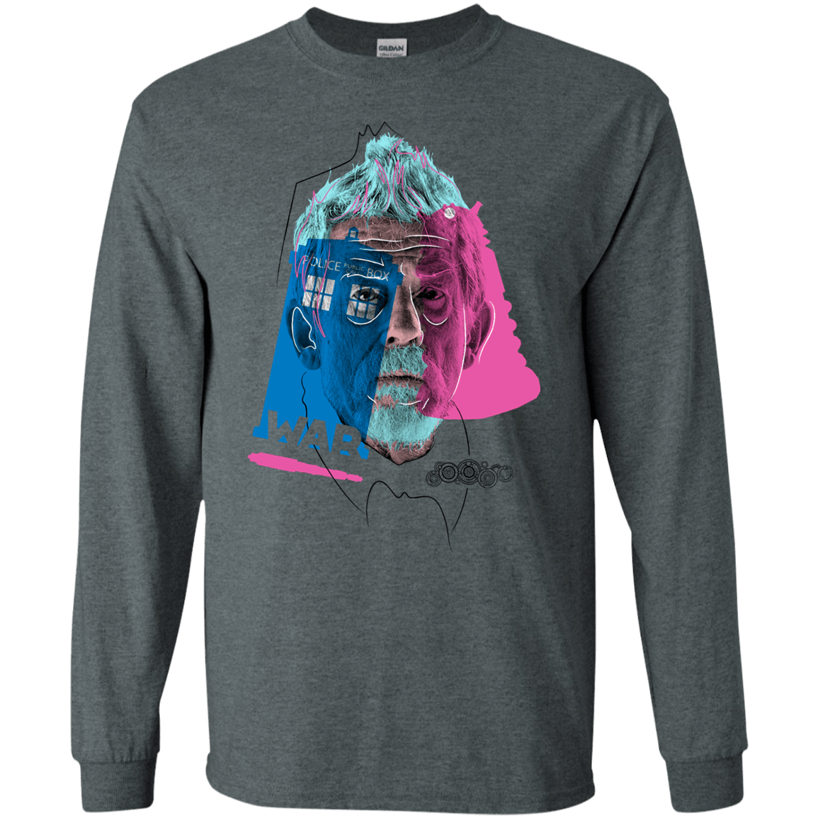 T-Shirts Dark Heather / S Doctor Warwhol War Men's Long Sleeve T-Shirt