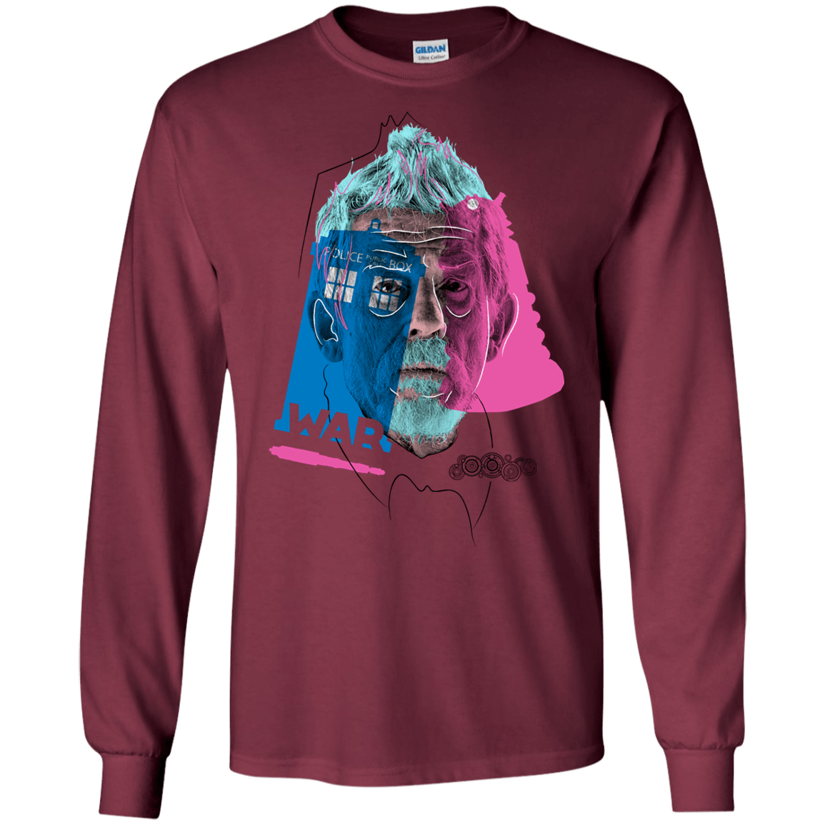 T-Shirts Maroon / S Doctor Warwhol War Men's Long Sleeve T-Shirt