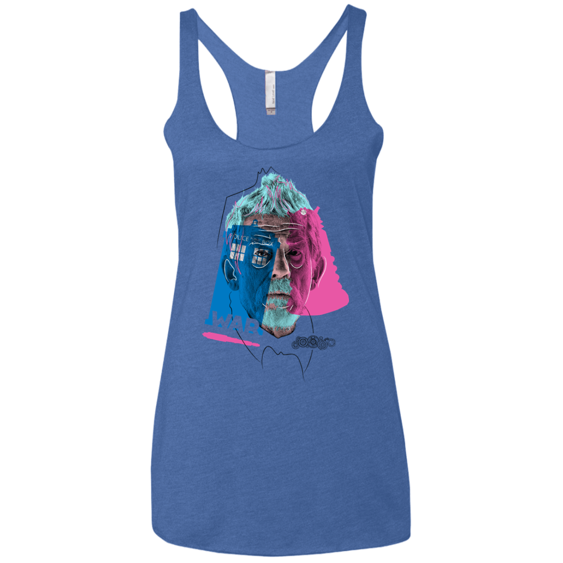T-Shirts Vintage Royal / X-Small Doctor Warwhol War Women's Triblend Racerback Tank