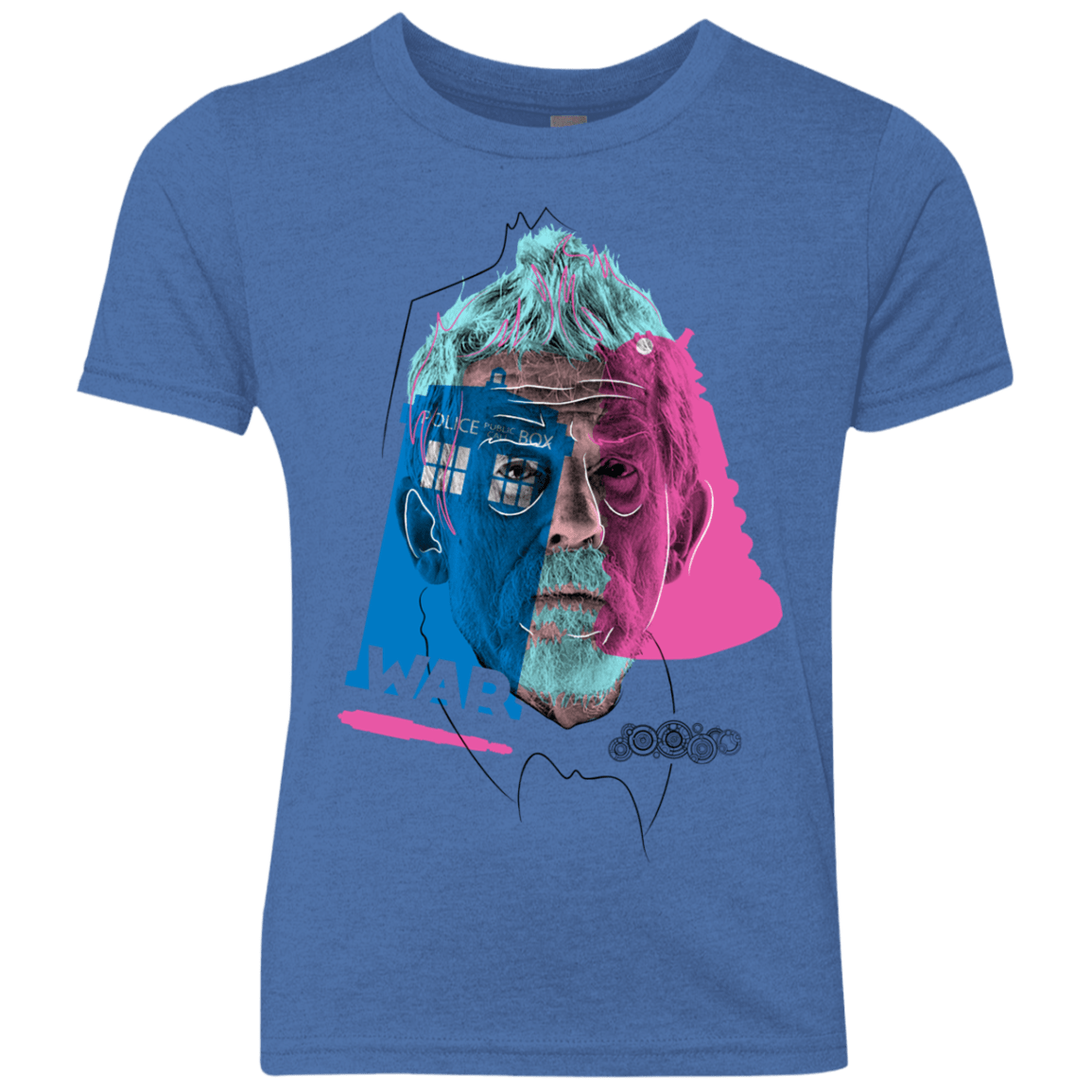 T-Shirts Vintage Royal / YXS Doctor Warwhol War Youth Triblend T-Shirt