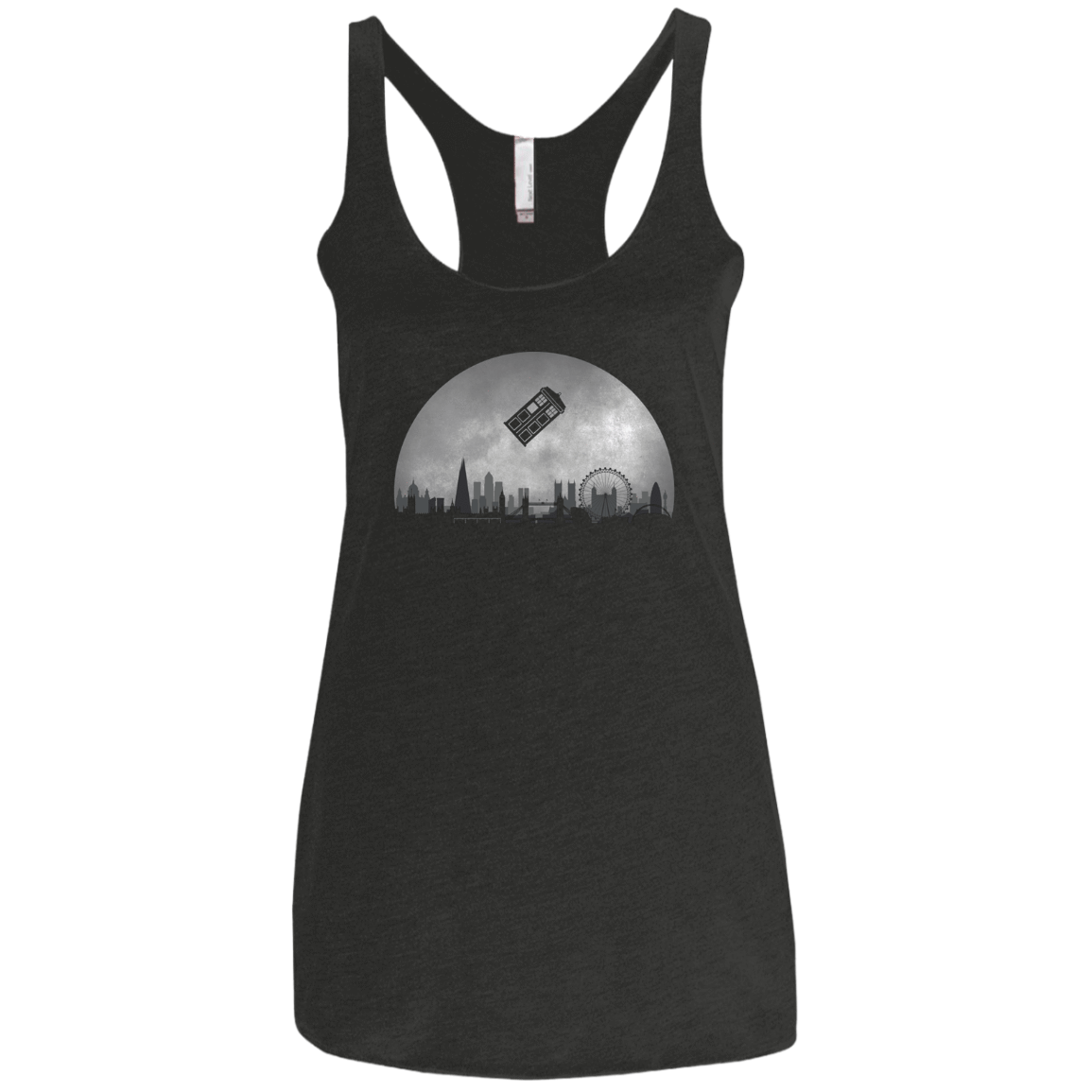 T-Shirts Vintage Black / X-Small Doctor Who Tardis Pillow Women's Triblend Racerback Tank