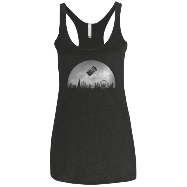 T-Shirts Vintage Black / X-Small Doctor Who Tardis Pillow Women's Triblend Racerback Tank