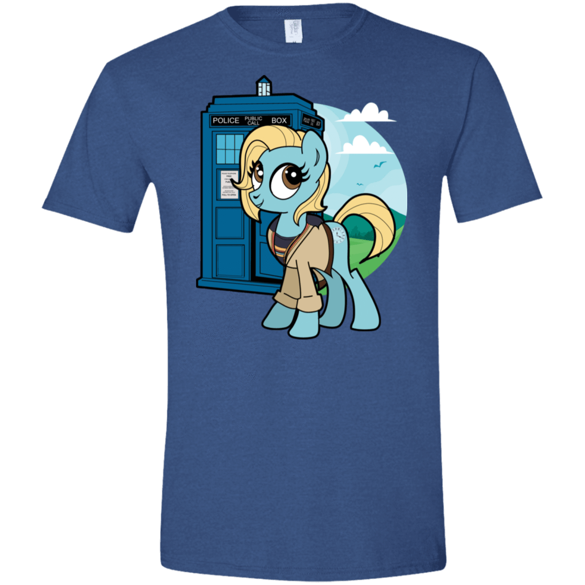 T-Shirts Heather Royal / X-Small Doctor Whooves 13 Men's Semi-Fitted Softstyle