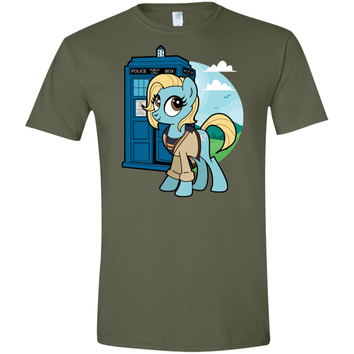 T-Shirts Military Green / S Doctor Whooves 13 Men's Semi-Fitted Softstyle