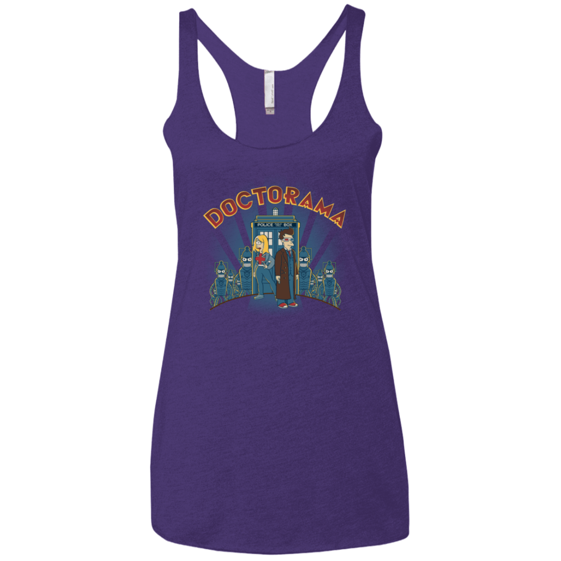 T-Shirts Purple / X-Small Doctorama (1) Women's Triblend Racerback Tank