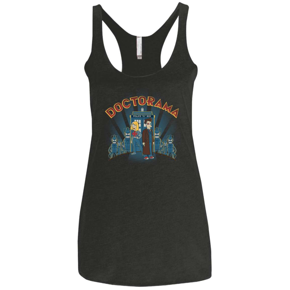 T-Shirts Vintage Black / X-Small Doctorama (1) Women's Triblend Racerback Tank