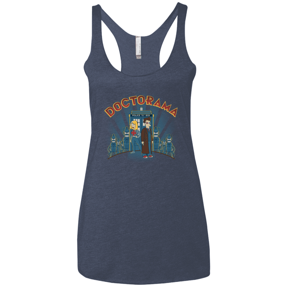 T-Shirts Vintage Navy / X-Small Doctorama (1) Women's Triblend Racerback Tank