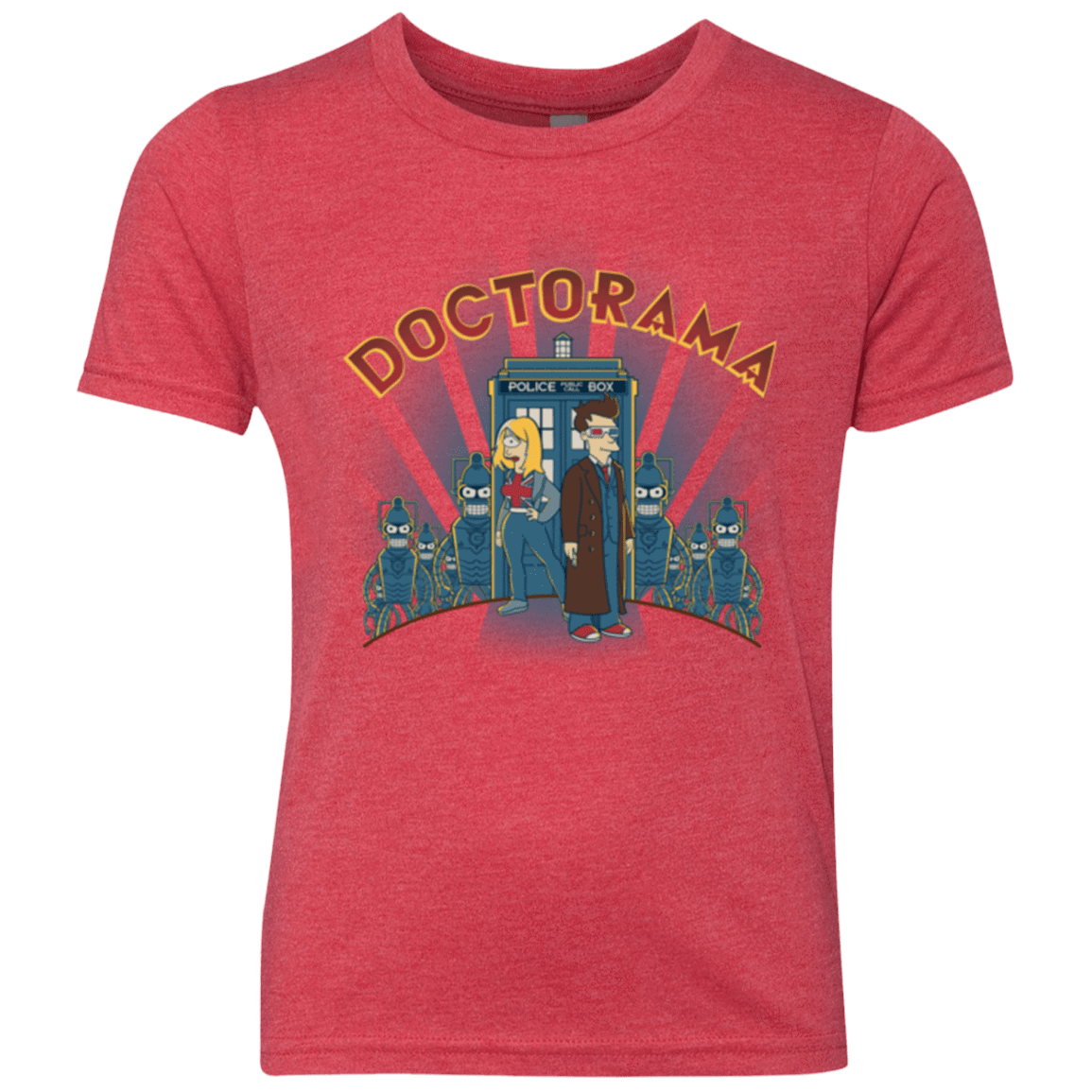 T-Shirts Vintage Red / YXS Doctorama (1) Youth Triblend T-Shirt