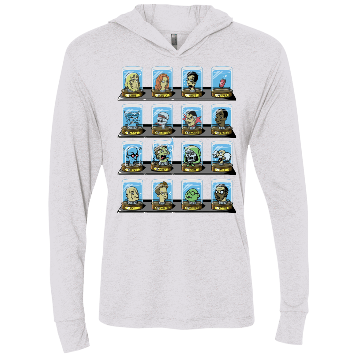 T-Shirts Heather White / X-Small Doctorama 2.0 Triblend Long Sleeve Hoodie Tee