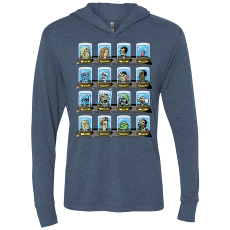 T-Shirts Indigo / X-Small Doctorama 2.0 Triblend Long Sleeve Hoodie Tee