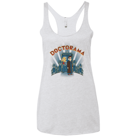 T-Shirts Heather White / X-Small DOCTORAMA (2) Women's Triblend Racerback Tank
