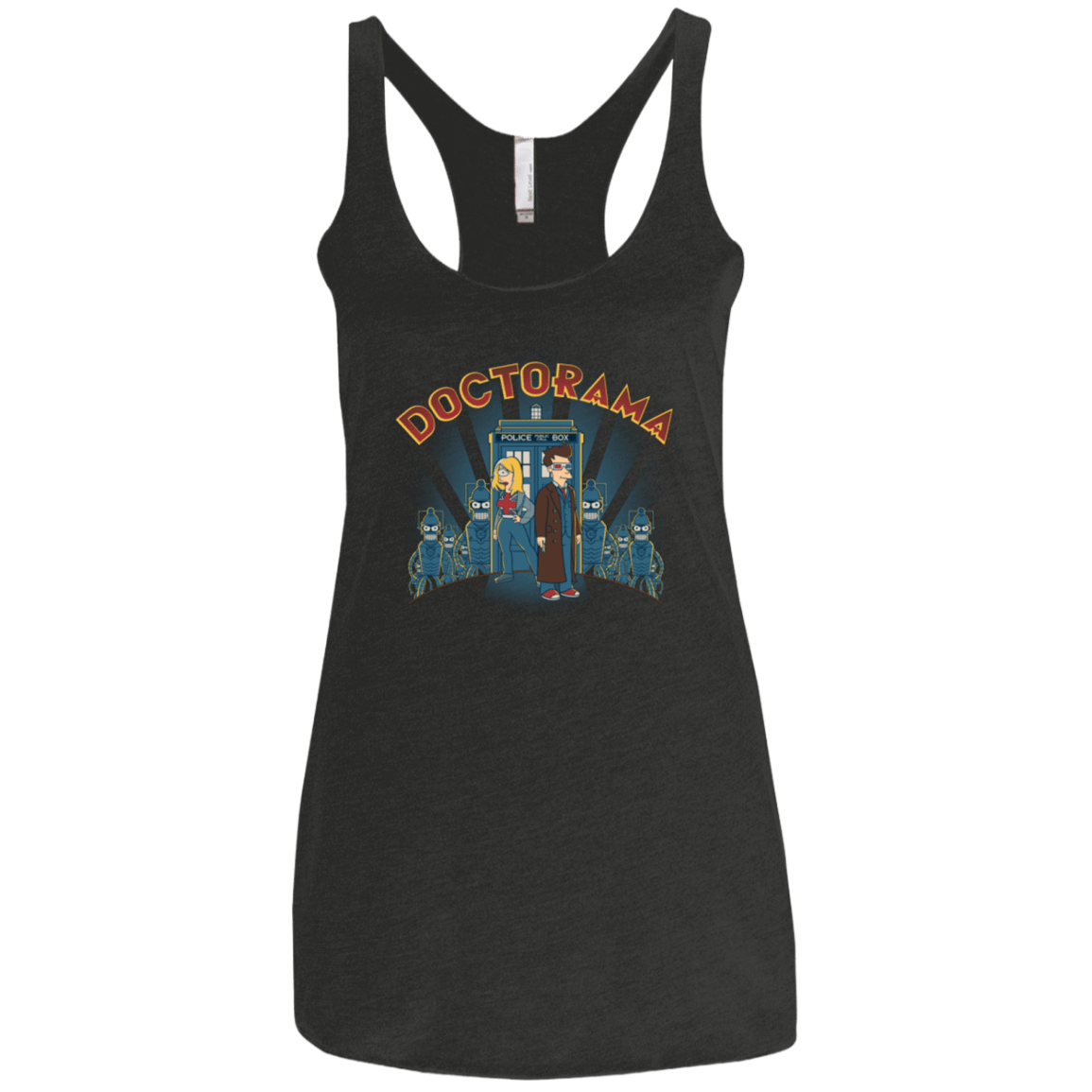 T-Shirts Vintage Black / X-Small DOCTORAMA (2) Women's Triblend Racerback Tank
