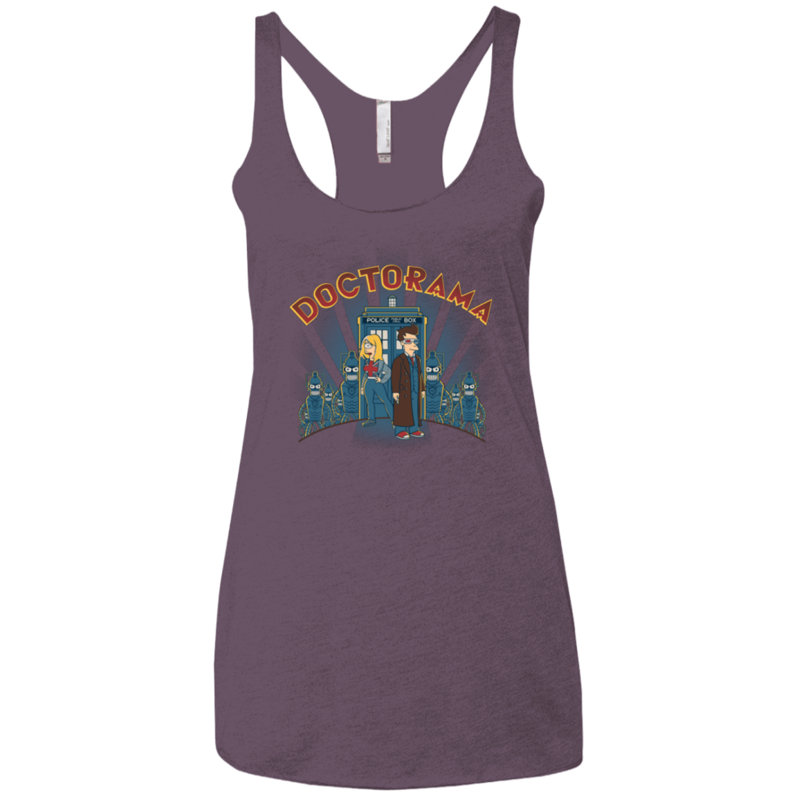 T-Shirts Vintage Purple / X-Small DOCTORAMA (2) Women's Triblend Racerback Tank