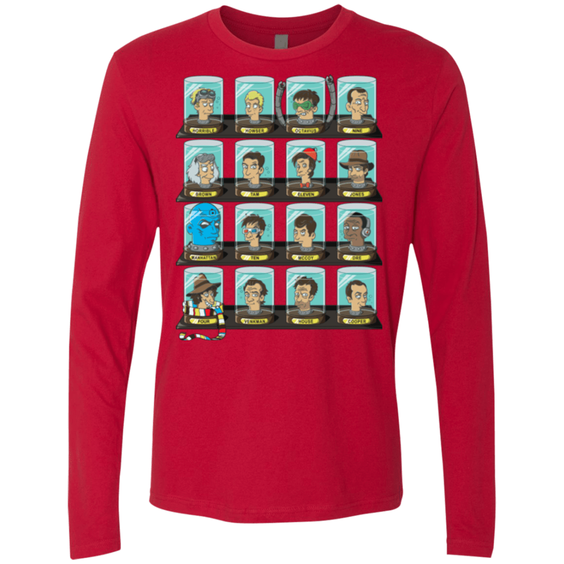 T-Shirts Red / Small Doctorama Men's Premium Long Sleeve