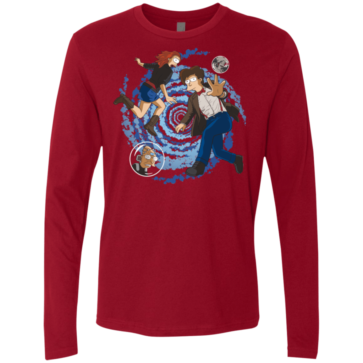 T-Shirts Cardinal / Small Doctorama Returns Men's Premium Long Sleeve
