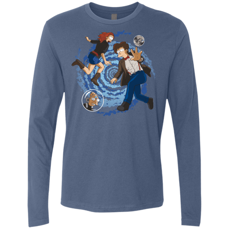 T-Shirts Indigo / Small Doctorama Returns Men's Premium Long Sleeve