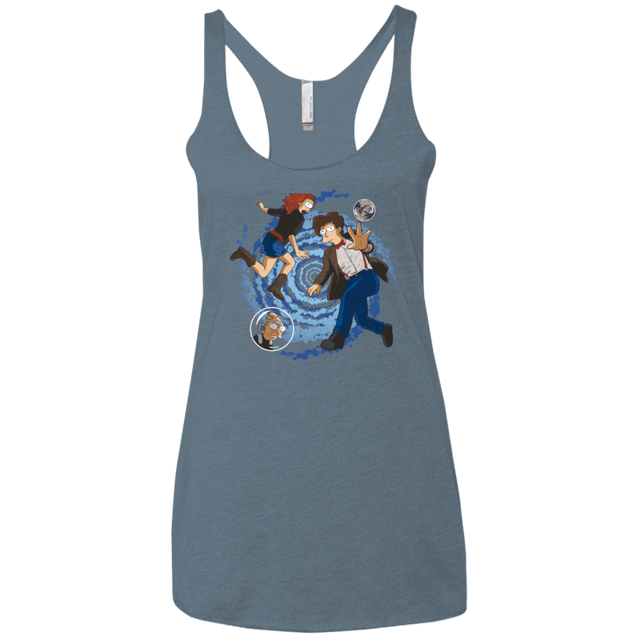 T-Shirts Indigo / X-Small Doctorama Returns Women's Triblend Racerback Tank