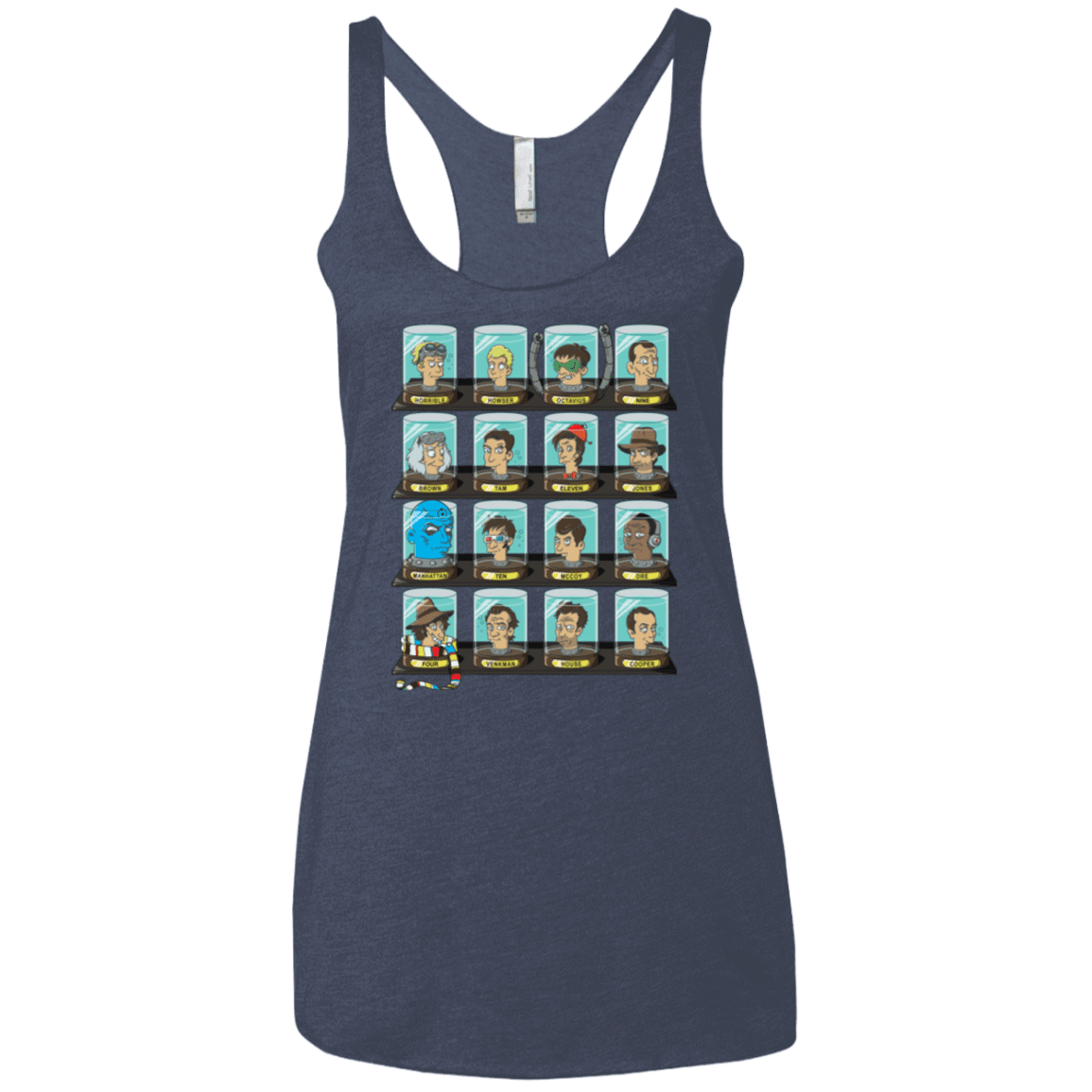 T-Shirts Vintage Navy / X-Small Doctorama Women's Triblend Racerback Tank