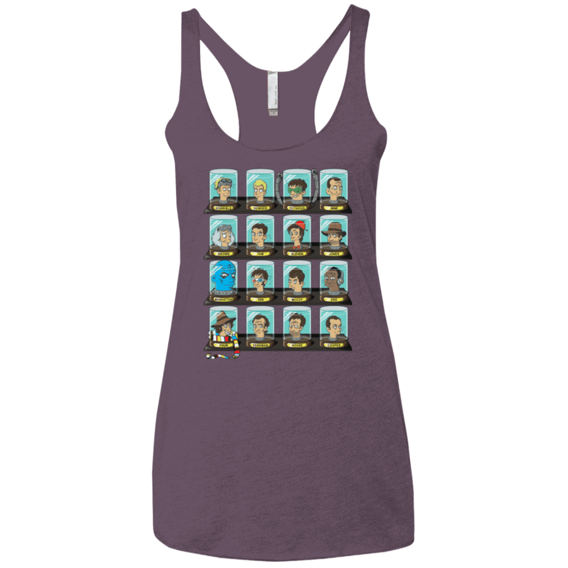 T-Shirts Vintage Purple / X-Small Doctorama Women's Triblend Racerback Tank