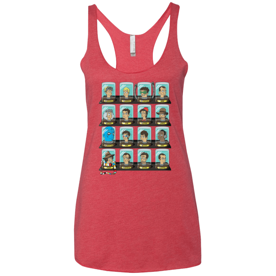 T-Shirts Vintage Red / X-Small Doctorama Women's Triblend Racerback Tank