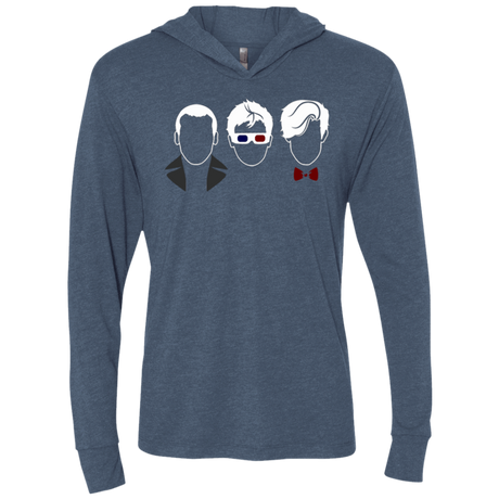 T-Shirts Indigo / X-Small Doctors3 Triblend Long Sleeve Hoodie Tee