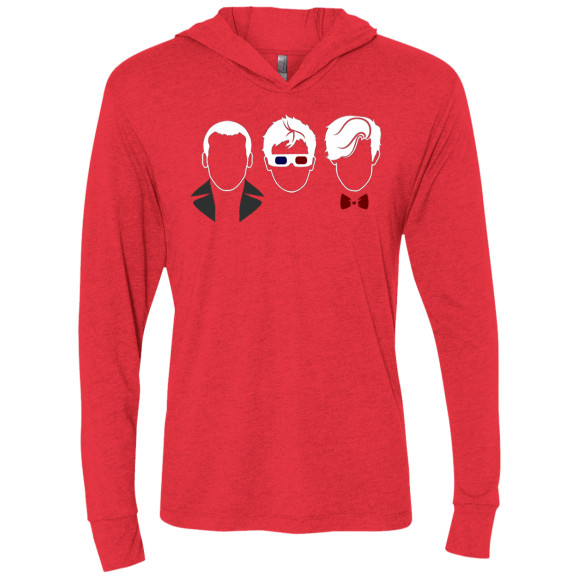 T-Shirts Vintage Red / X-Small Doctors3 Triblend Long Sleeve Hoodie Tee