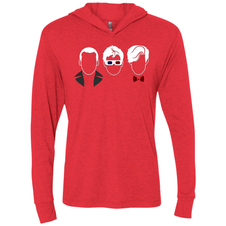 T-Shirts Vintage Red / X-Small Doctors3 Triblend Long Sleeve Hoodie Tee