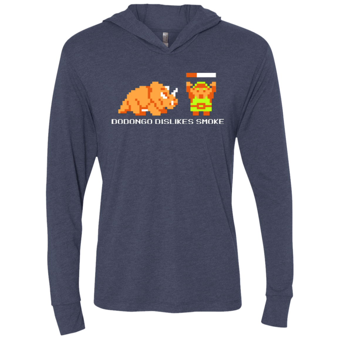 T-Shirts Vintage Navy / X-Small Dodongo Dislikes Smoke Triblend Long Sleeve Hoodie Tee