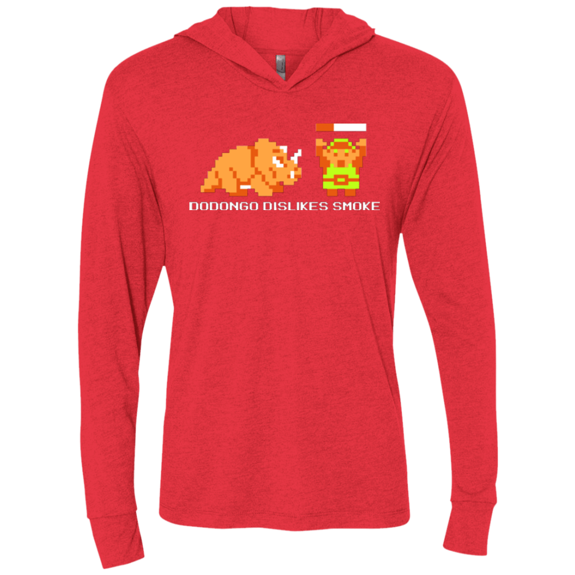 T-Shirts Vintage Red / X-Small Dodongo Dislikes Smoke Triblend Long Sleeve Hoodie Tee