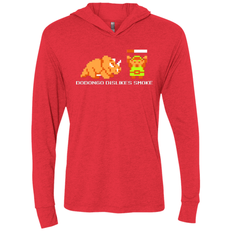 T-Shirts Vintage Red / X-Small Dodongo Dislikes Smoke Triblend Long Sleeve Hoodie Tee