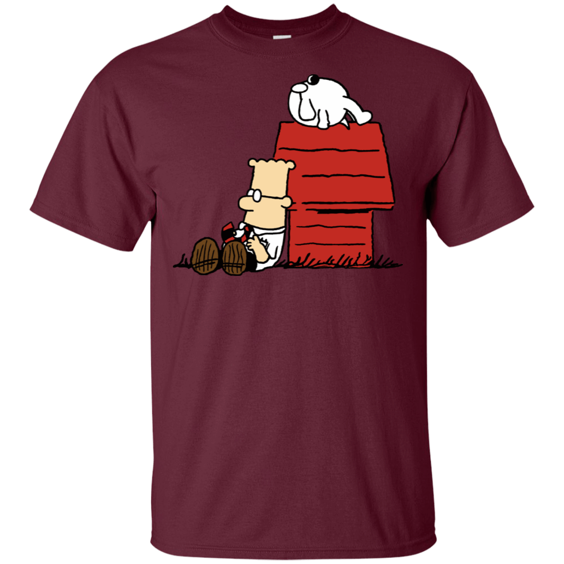 T-Shirts Maroon / S Dogbert T-Shirt