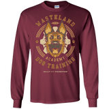 T-Shirts Maroon / S Dogmeat Training Academy Men's Long Sleeve T-Shirt