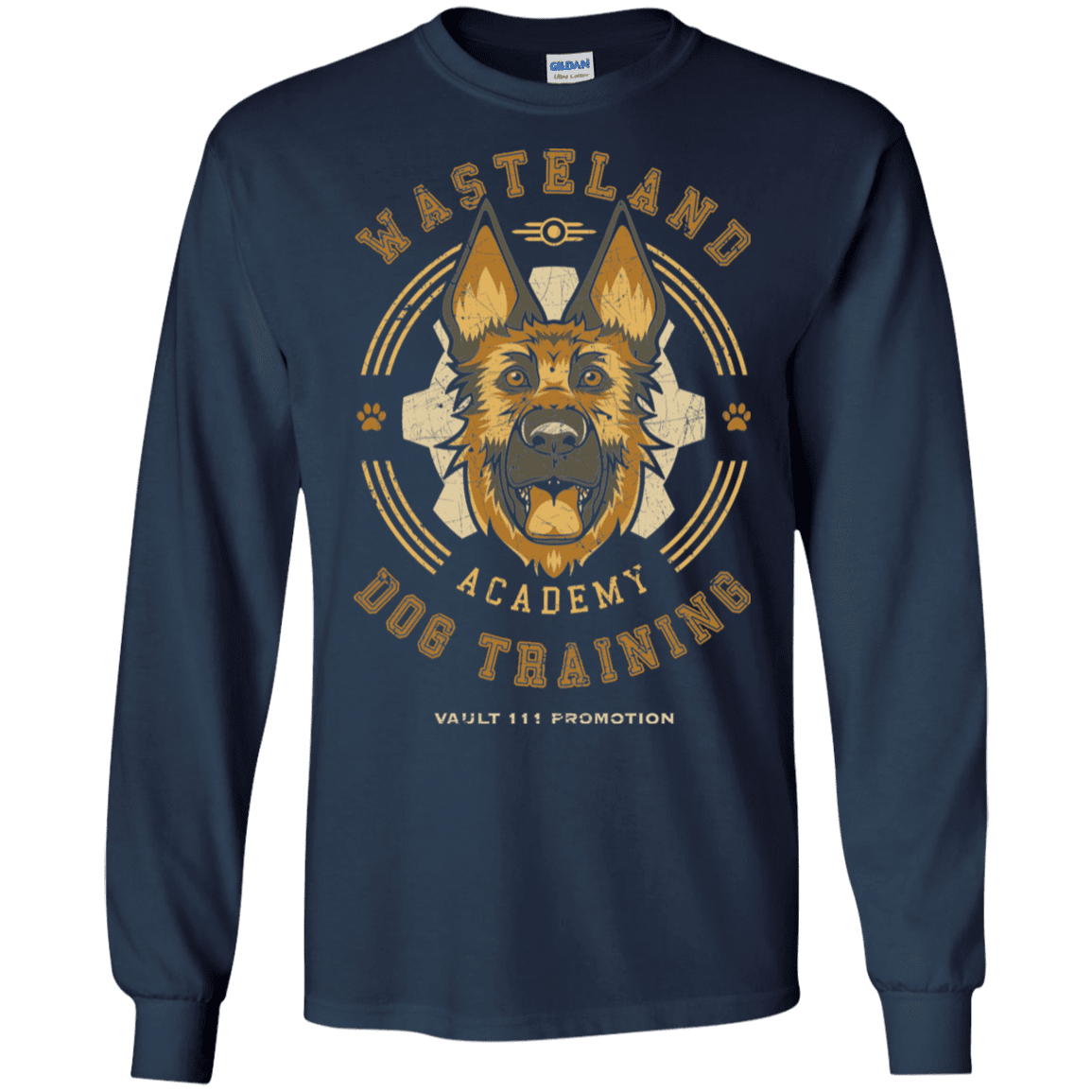 T-Shirts Navy / S Dogmeat Training Academy Men's Long Sleeve T-Shirt