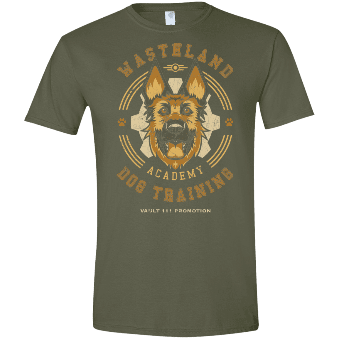 T-Shirts Military Green / S Dogmeat Training Academy Men's Semi-Fitted Softstyle