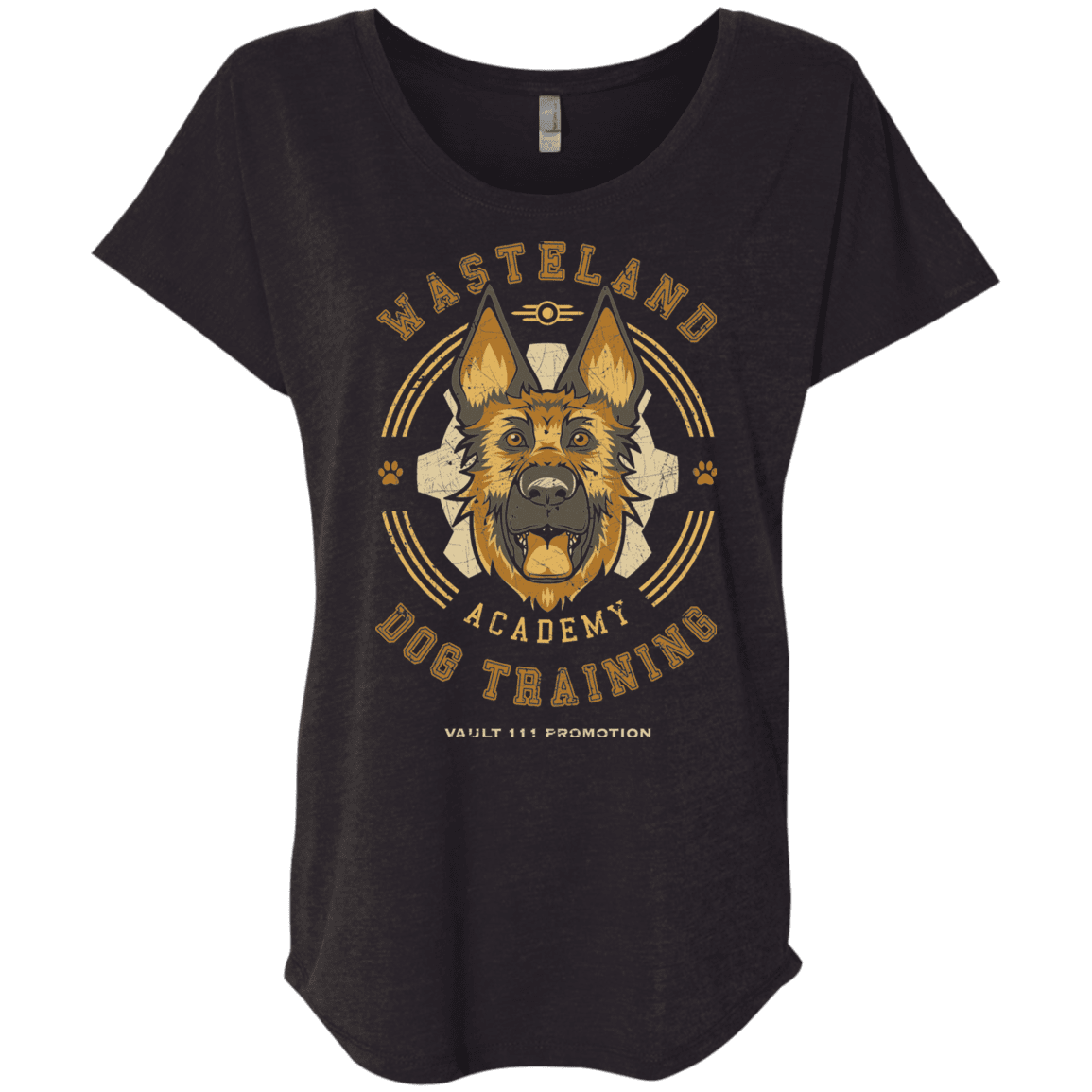T-Shirts Vintage Black / X-Small Dogmeat Training Academy Triblend Dolman Sleeve