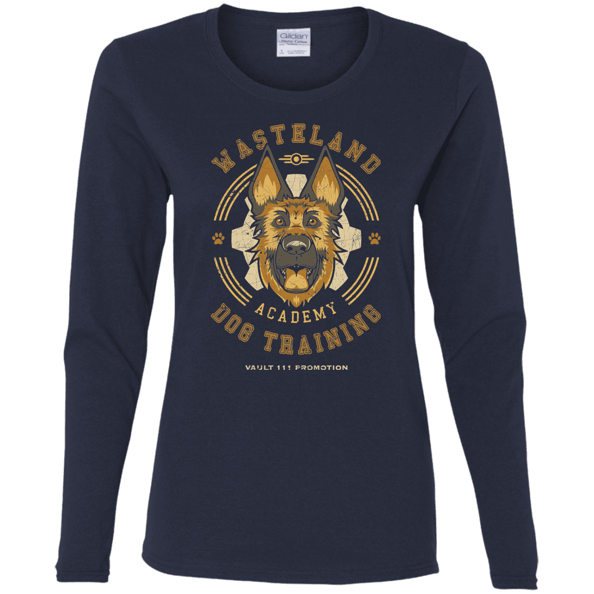 T-Shirts Navy / S Dogmeat Training Academy Women's Long Sleeve T-Shirt