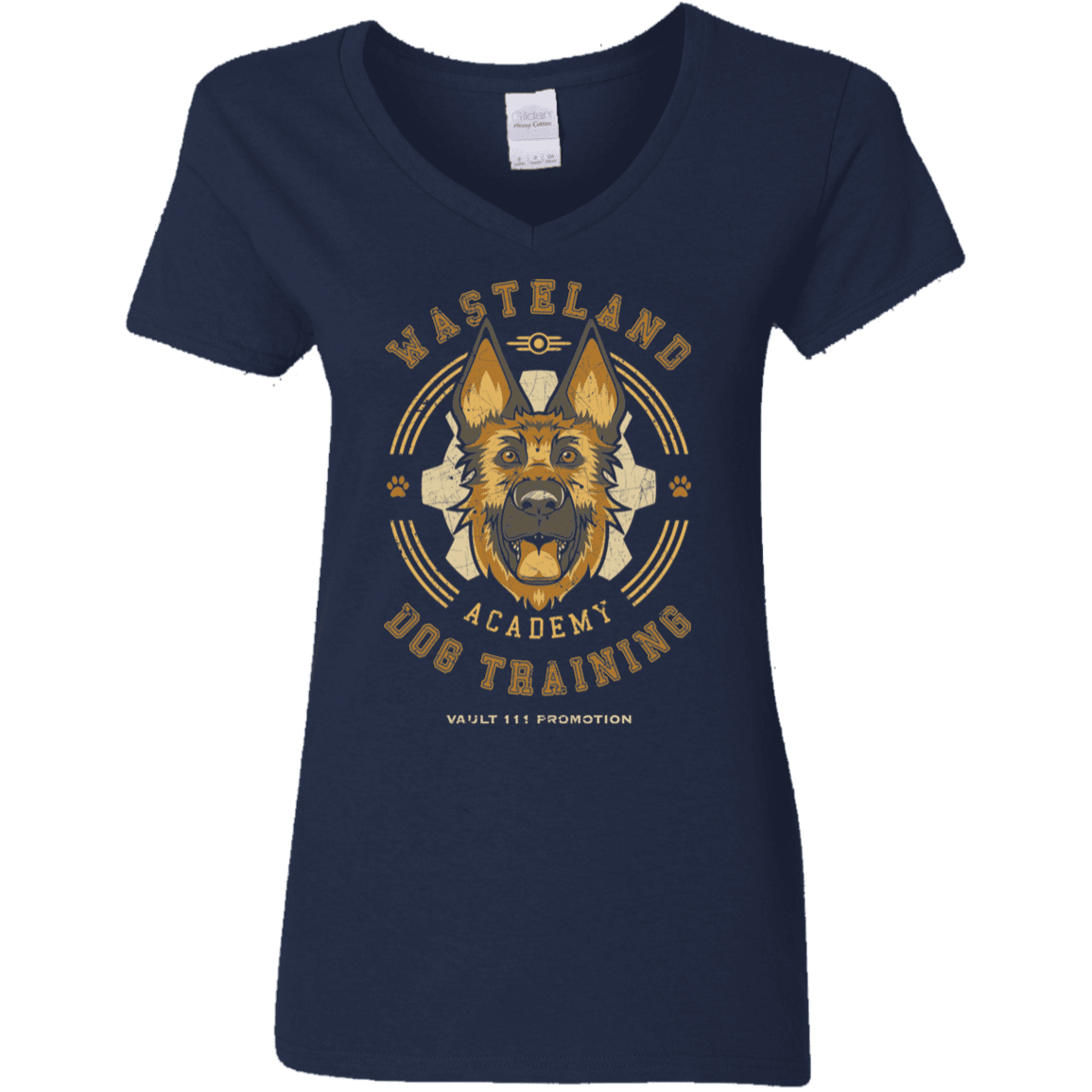 T-Shirts Navy / S Dogmeat Training Academy Women's V-Neck T-Shirt