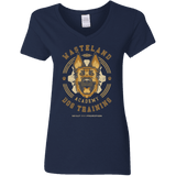 T-Shirts Navy / S Dogmeat Training Academy Women's V-Neck T-Shirt