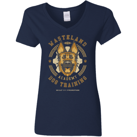 T-Shirts Navy / S Dogmeat Training Academy Women's V-Neck T-Shirt