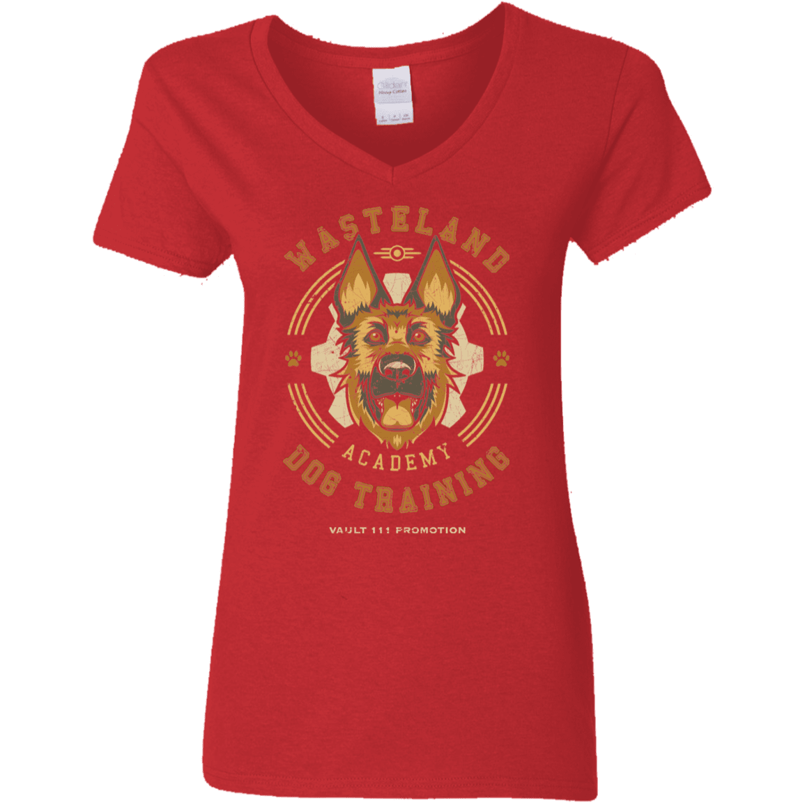 T-Shirts Red / S Dogmeat Training Academy Women's V-Neck T-Shirt