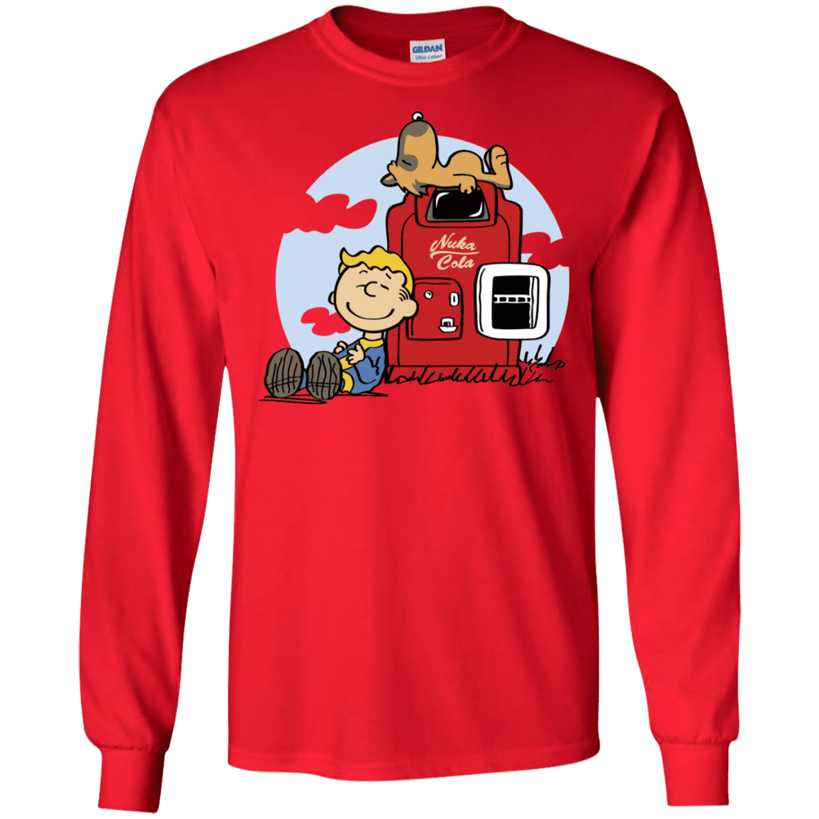 T-Shirts Red / S Dogmuts Men's Long Sleeve T-Shirt