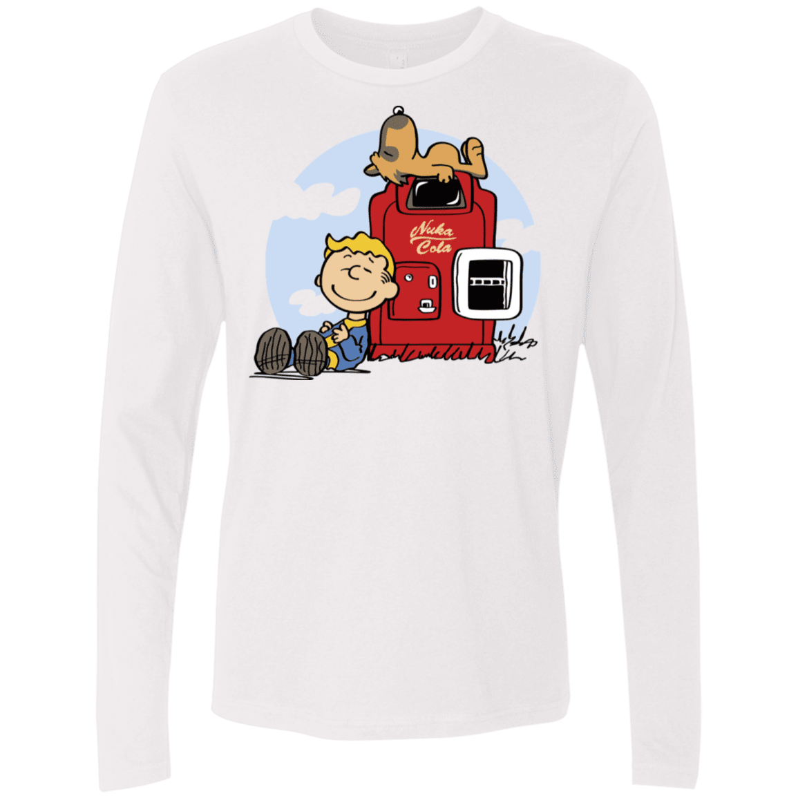 T-Shirts White / S Dogmuts Men's Premium Long Sleeve
