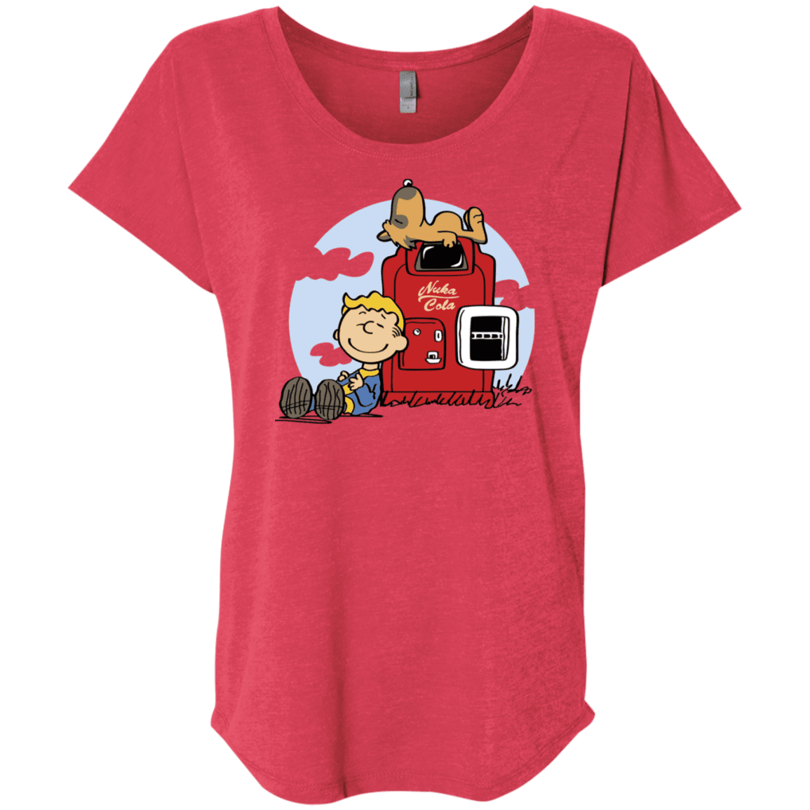 T-Shirts Vintage Red / X-Small Dogmuts Triblend Dolman Sleeve