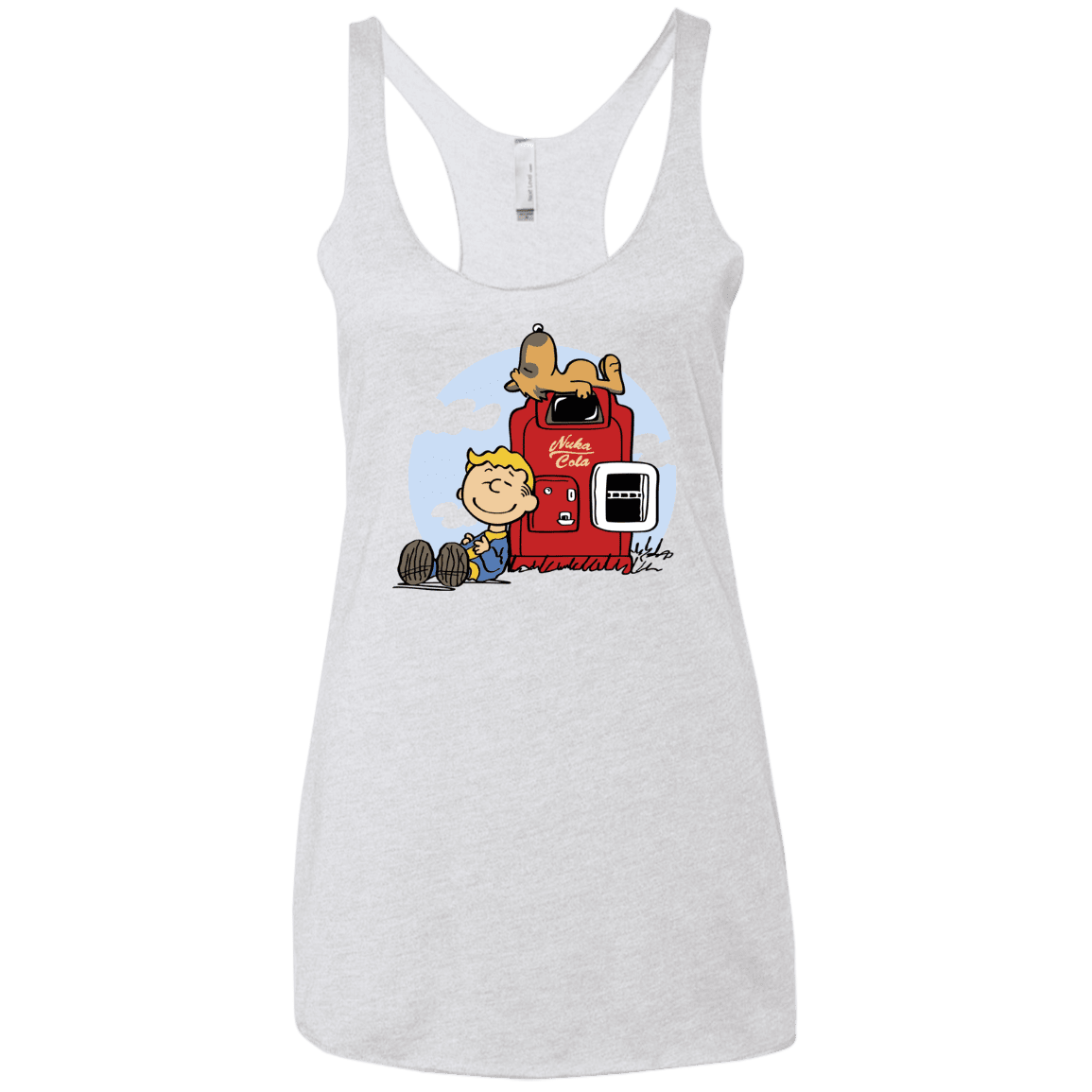 T-Shirts Heather White / X-Small Dogmuts Women's Triblend Racerback Tank