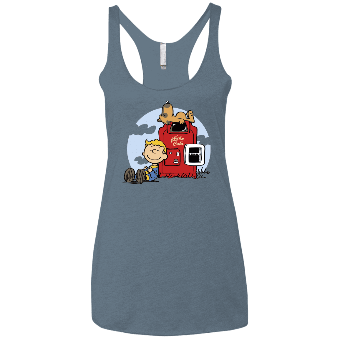 T-Shirts Indigo / X-Small Dogmuts Women's Triblend Racerback Tank