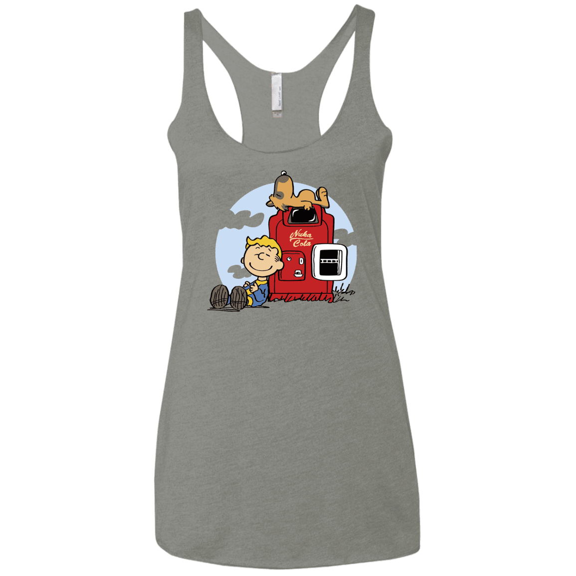 T-Shirts Venetian Grey / X-Small Dogmuts Women's Triblend Racerback Tank