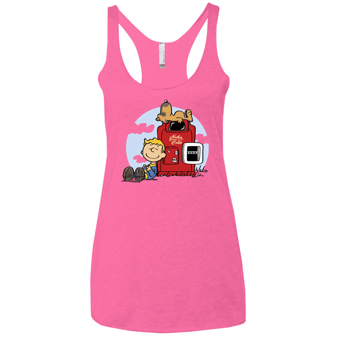 T-Shirts Vintage Pink / X-Small Dogmuts Women's Triblend Racerback Tank