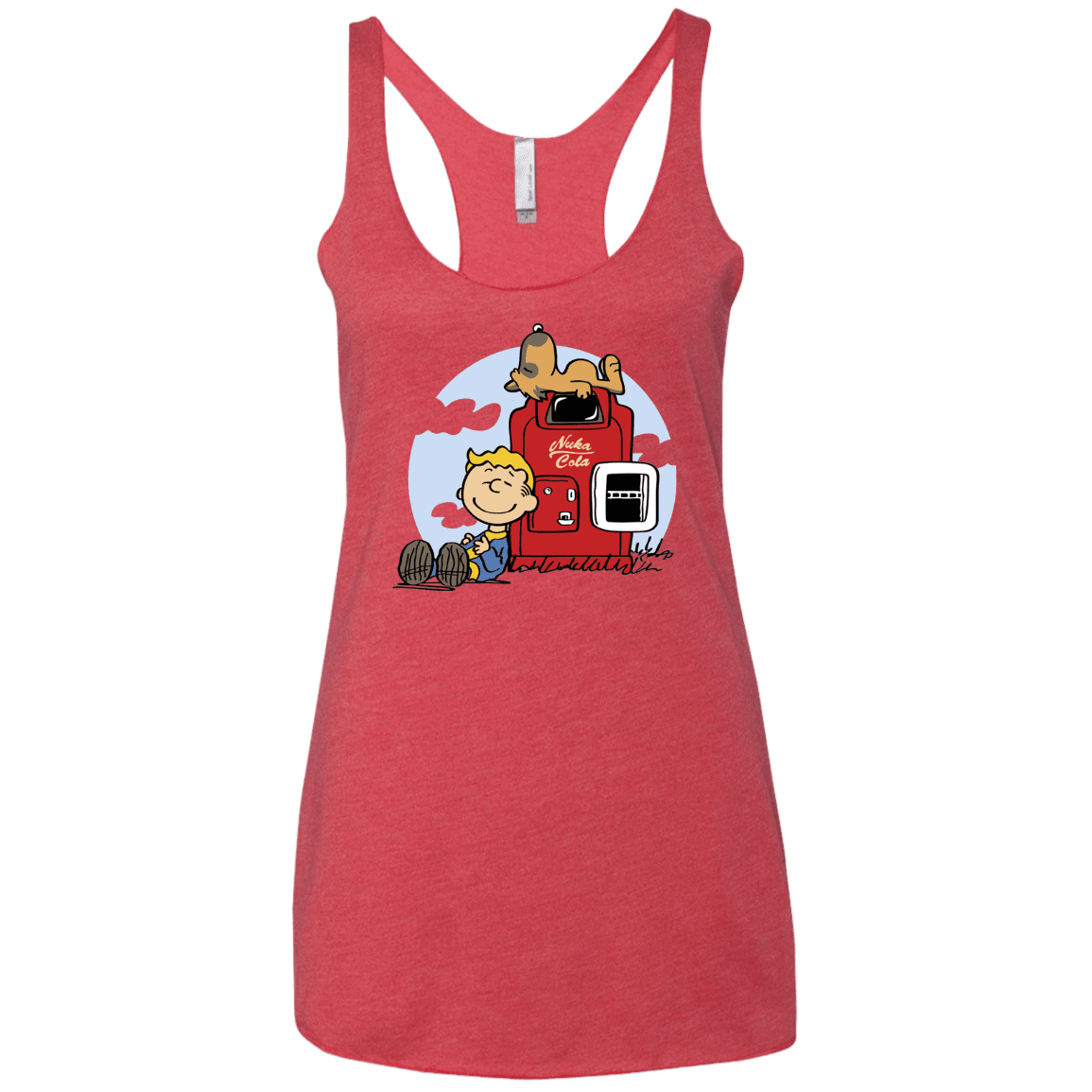 T-Shirts Vintage Red / X-Small Dogmuts Women's Triblend Racerback Tank