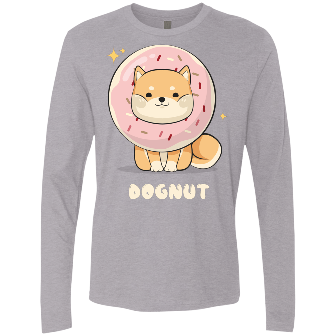 T-Shirts Heather Grey / Small Dognut Men's Premium Long Sleeve